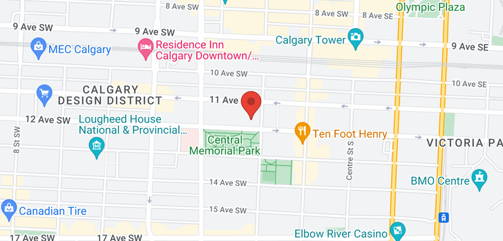 map of 1802 310 12 Avenue SW